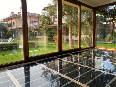 Kış bahçesi ısıtma (Maltepe/İstanbul) Elektrikli parke altı yerden ısıtma
