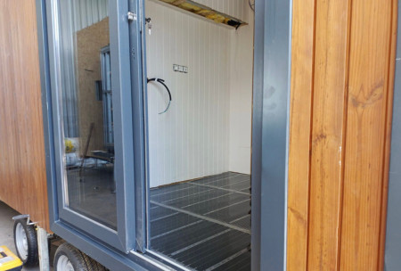 Tiny house ısıtma,Mobil ev ısıtma - Parke altı ısıtma uygulaması (İstanbul) 