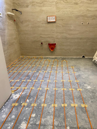 Banyo ısıtma - kablolu yerden ısıtma